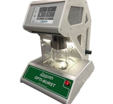 Opti-Burst For detecting and measuring the bursting value, distension and fatigue of textile samples